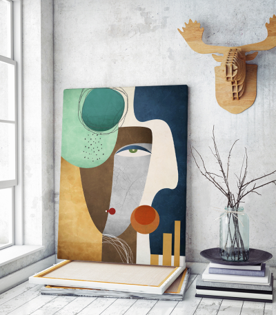Πίνακας σε Καμβά : Abstract Face Art