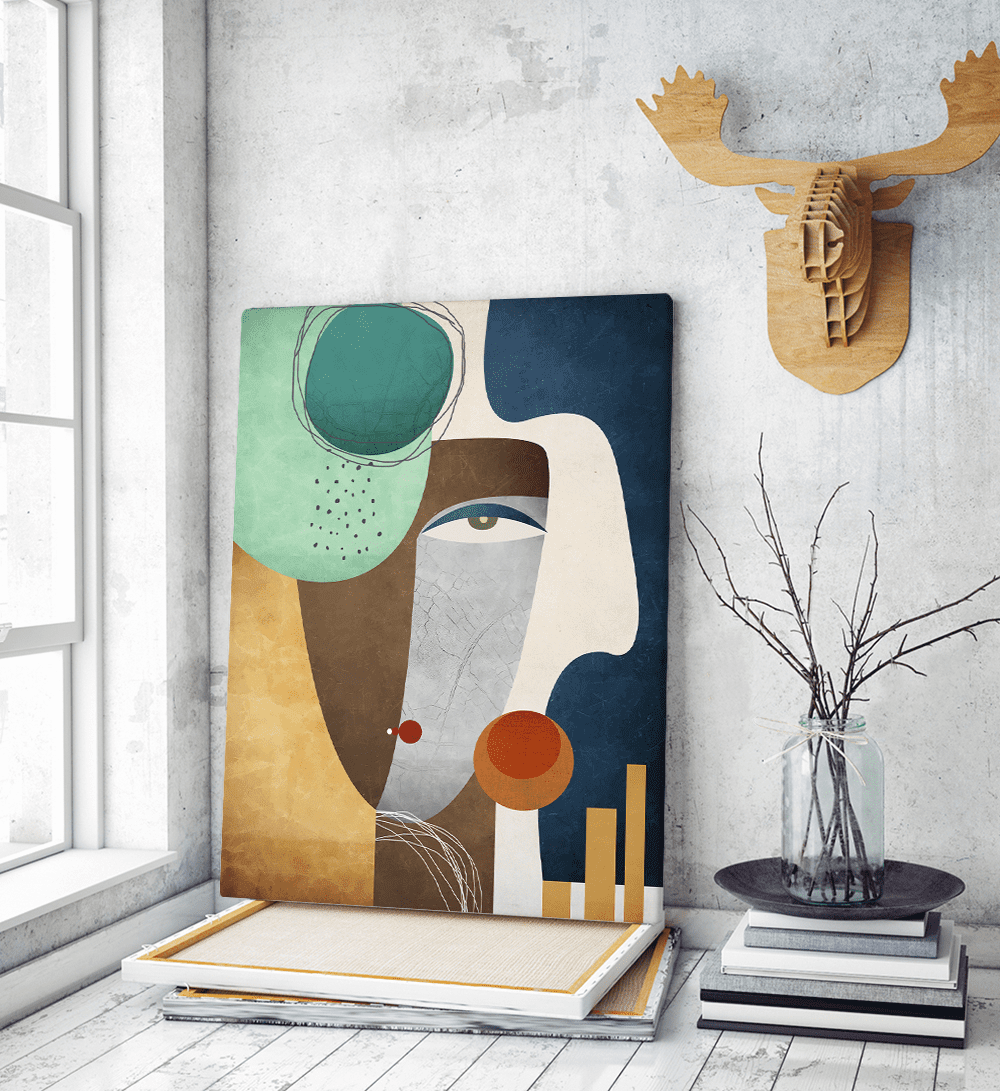 Πίνακας σε Καμβά : Abstract Face Art