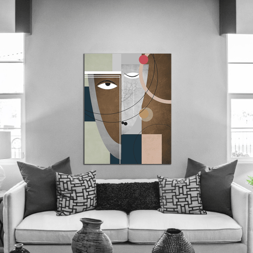 Πίνακας σε Καμβά Abstract Face Art B