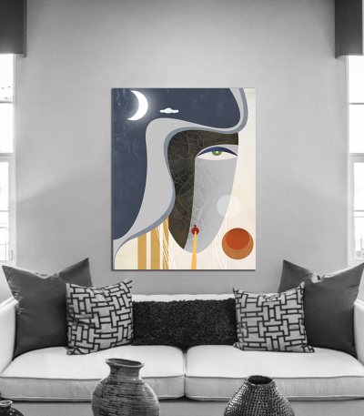 Πίνακας σε Καμβά Abstract Face Art C