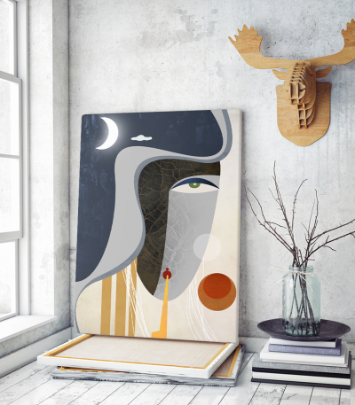 Πίνακας σε Καμβά Abstract Face Art C