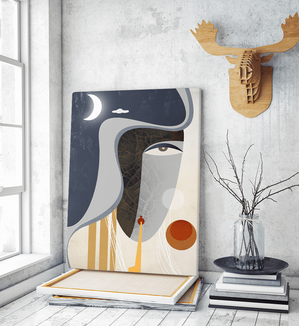 Πίνακας σε Καμβά Abstract Face Art C