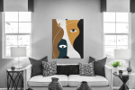 Πίνακας σε Καμβά Abstract Face Art D