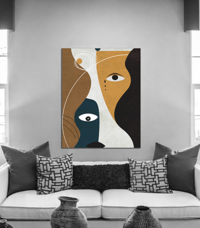 Πίνακας σε Καμβά Abstract Face Art D