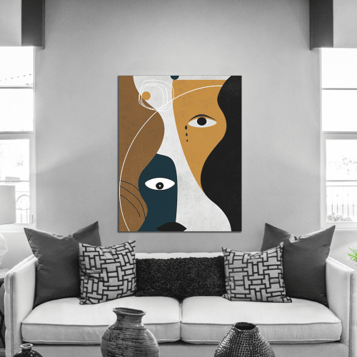 Πίνακας σε Καμβά Abstract Face Art D