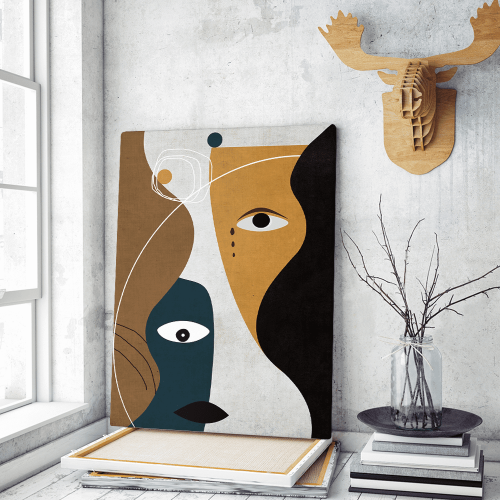 Πίνακας σε Καμβά Abstract Face Art D