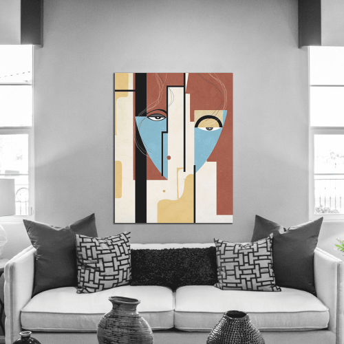 Πίνακας σε Καμβά Abstract Face Art E