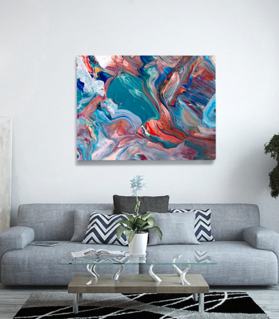 Πίνακας σε Καμβά Colourful Abstract Painting