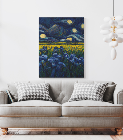 Πίνακας σε Καμβά Starry Night a different way