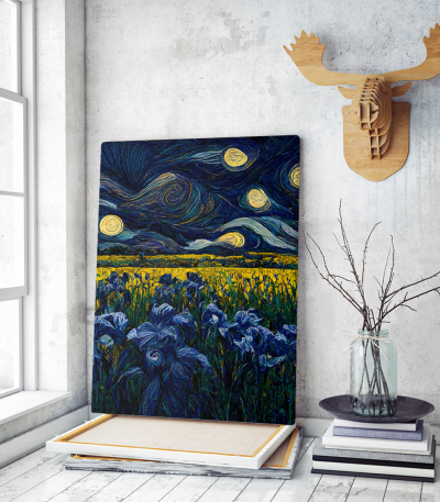 Πίνακας σε Καμβά Starry Night a different way