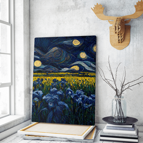 Πίνακας σε Καμβά Starry Night a different way
