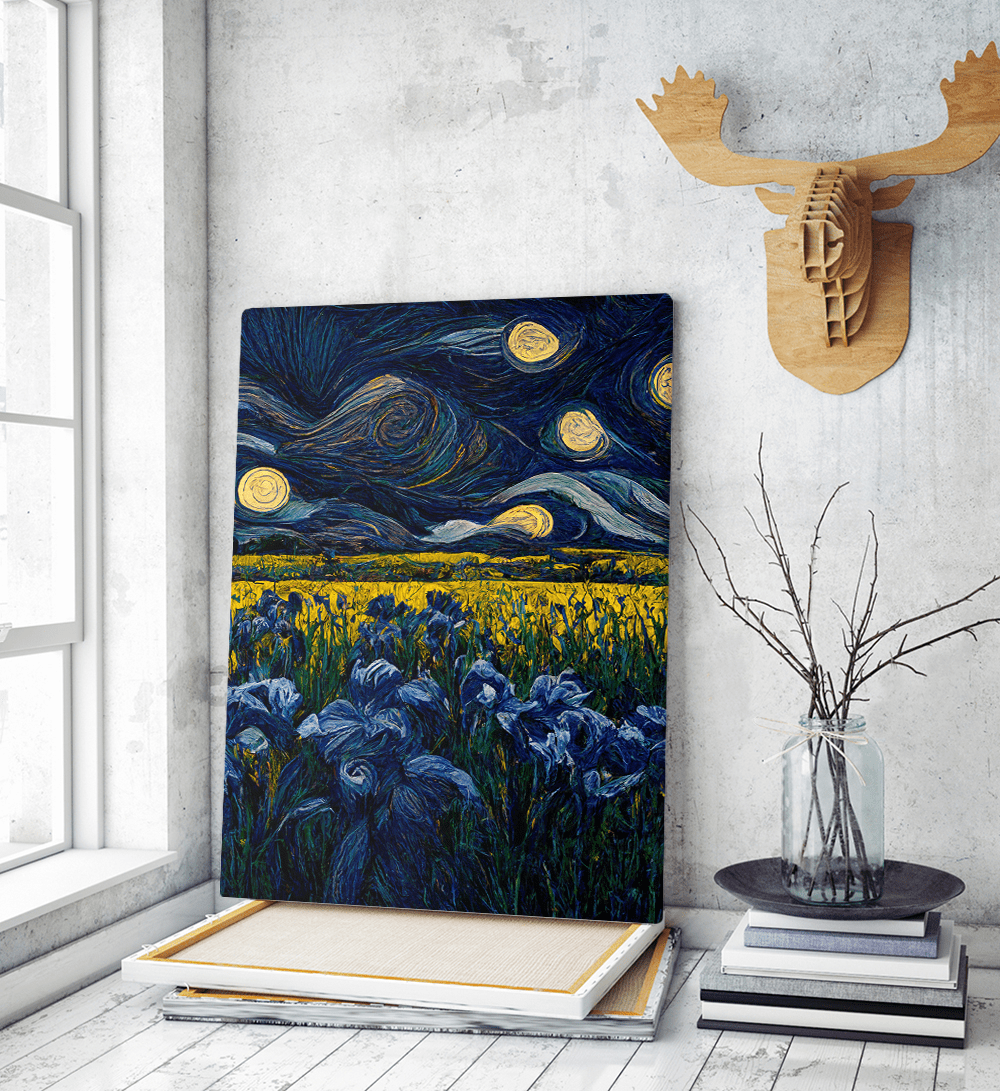 Πίνακας σε Καμβά Starry Night a different way