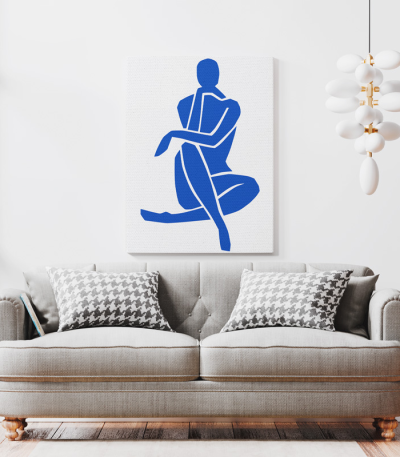 Πίνακας σε Καμβά Blue Matisse Woman
