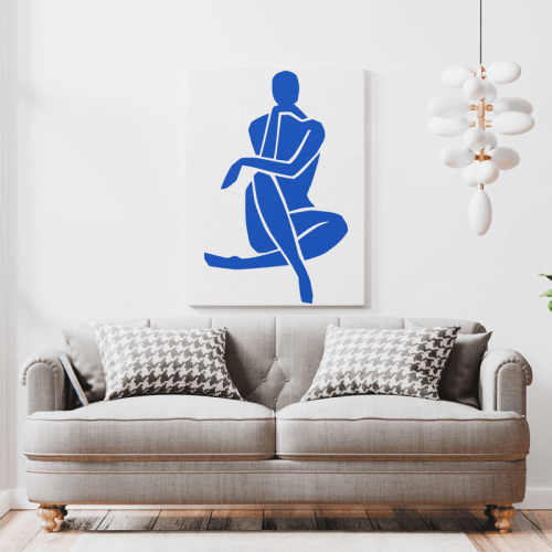 Πίνακας σε Καμβά Blue Matisse Woman
