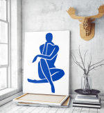 Πίνακας σε Καμβά Blue Matisse Woman