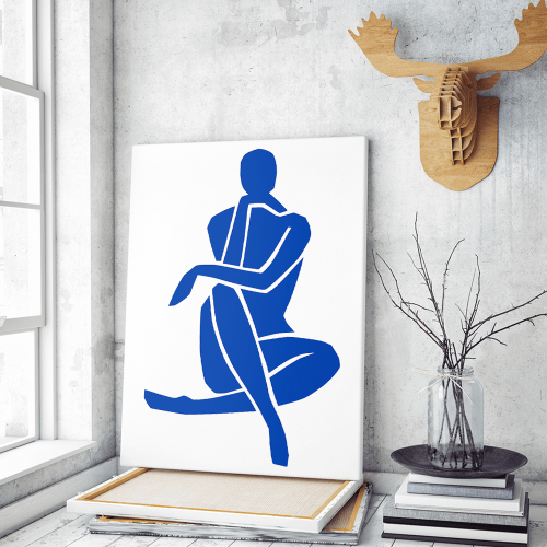 Πίνακας σε Καμβά Blue Matisse Woman