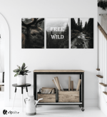 Σύνθεση Με Πίνακες Καμβάδες 30x40 - 3 Τεμάχια - Free & Wild