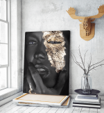 Πίνακας σε Καμβά woman dark skin gold makeup art 7