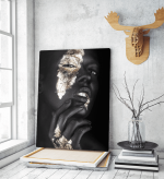Πίνακας σε Καμβά : woman dark skin gold makeup art 8