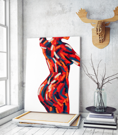 Πίνακας σε Καμβά : Female Body Art 2