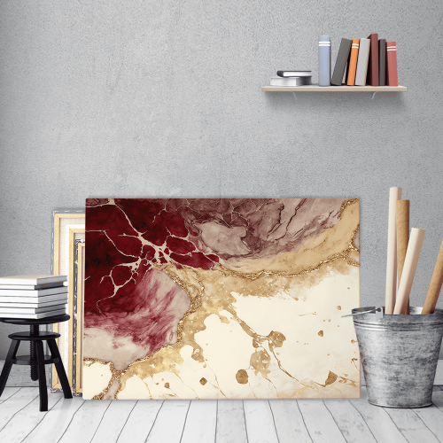 Πίνακας σε Καμβά : Abstract Art Ink Colors