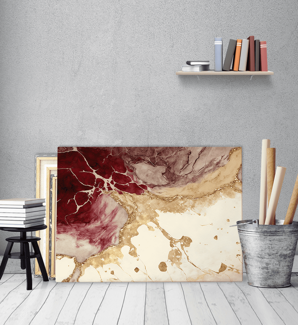 Πίνακας σε Καμβά : Abstract Art Ink Colors