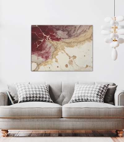 Πίνακας σε Καμβά : Abstract Art Ink Colors