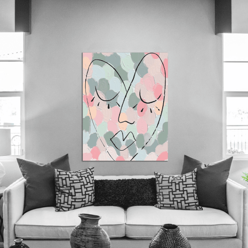 Πίνακας σε Καμβά Heart Colorful Painting