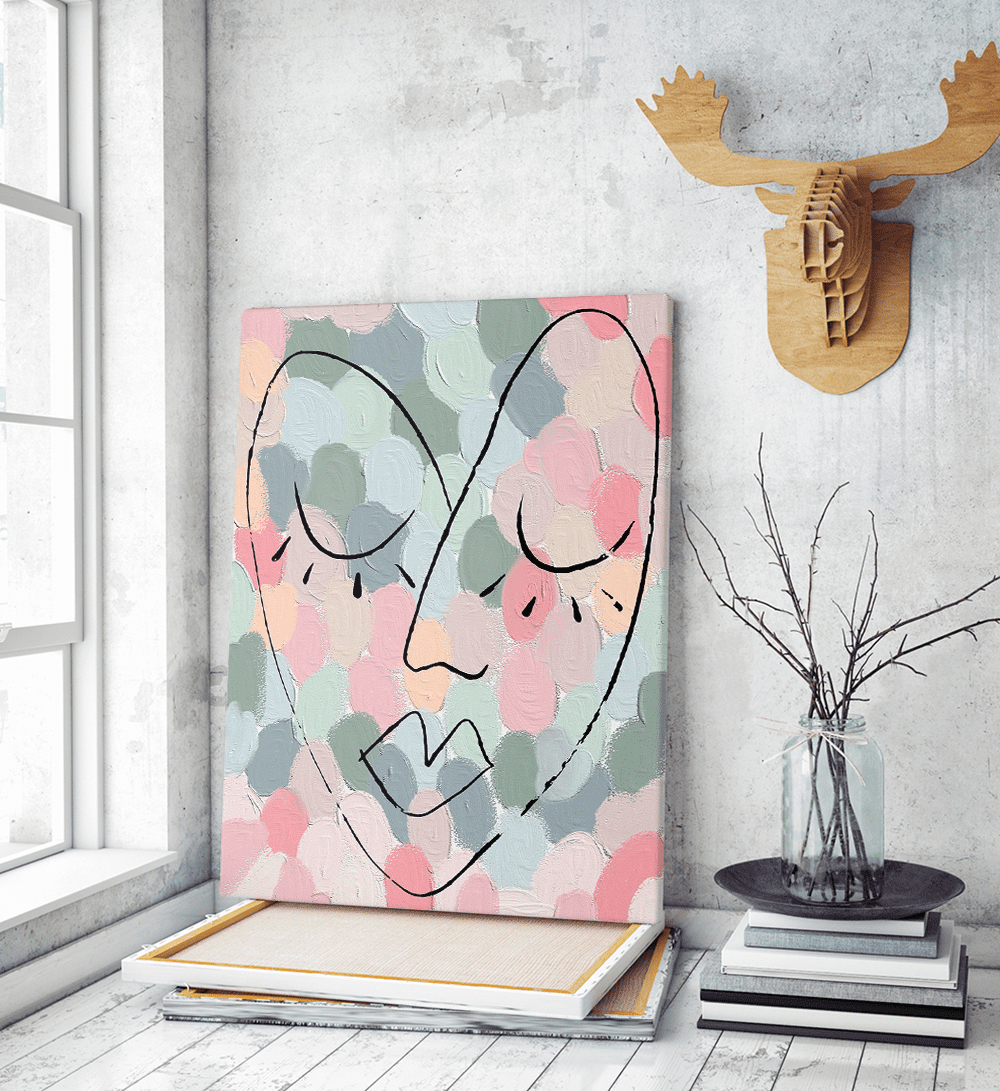 Πίνακας σε Καμβά Heart Colorful Painting Πίνακας σε Καμβά Heart Colorful Painting