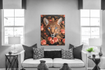 Πίνακας σε Καμβά Floral Tiger Ai