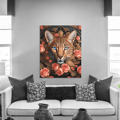 Πίνακας σε Καμβά Floral Tiger Ai
