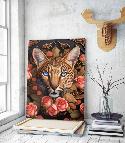 Πίνακας σε Καμβά Floral Tiger Ai