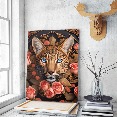 Πίνακας σε Καμβά Floral Tiger Ai