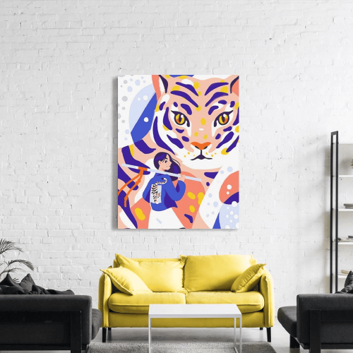 Πίνακας σε Καμβά Tigress Fighter