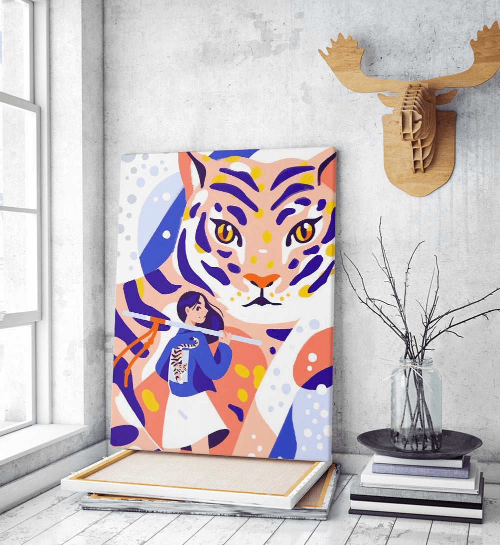 Πίνακας σε Καμβά Tigress Fighter Πίνακας σε Καμβά Tigress Fighter