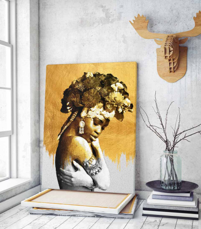 Πίνακας σε Καμβά Lady in Gold
