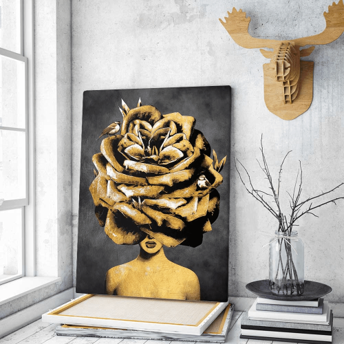 Πίνακας σε Καμβά Lady in Gold 2