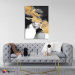 Πίνακας σε Καμβά Abstract Gold Figure