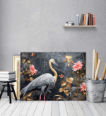 Πίνακας σε Καμβά Bird with Flowers
