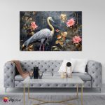 Πίνακας σε Καμβά Bird with Flowers