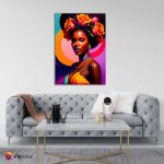 Πίνακας σε Καμβά African Girl Colorful