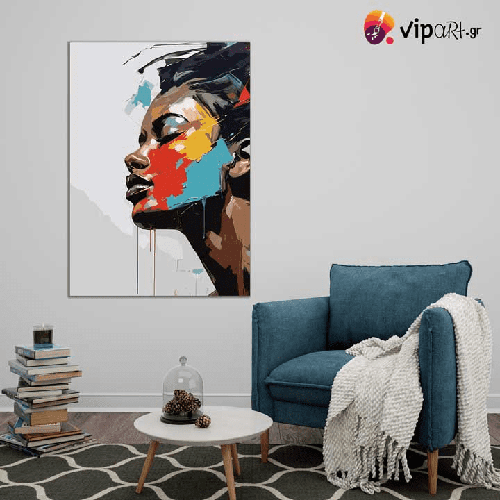 Πίνακας σε Καμβά Woman Painting Colors Πίνακας σε Καμβά Woman Painting Colors