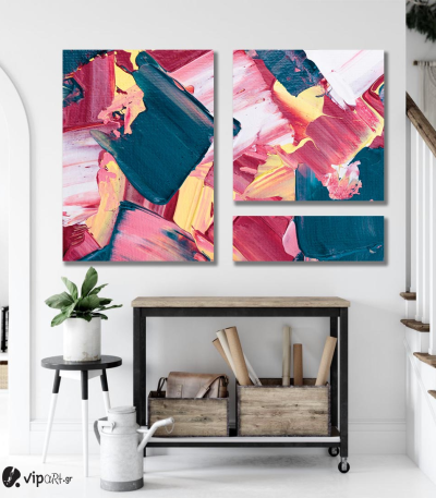 Σύνθεση Με Πίνακες Καμβάδες 105x70- 3 Τεμάχια - Abstarct Creative Art