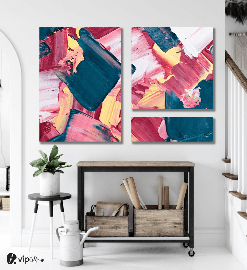 Σύνθεση Με Πίνακες Καμβάδες 105x70- 3 Τεμάχια - Abstarct Creative Art