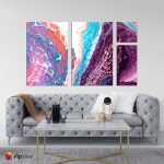 Σύνθεση Με Πίνακες Καμβάδες Acrylic Marble Abstract- 4 τεμάχια