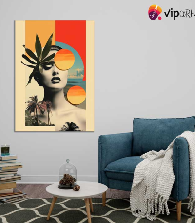 Πίνακας σε Καμβά Tropical Collage