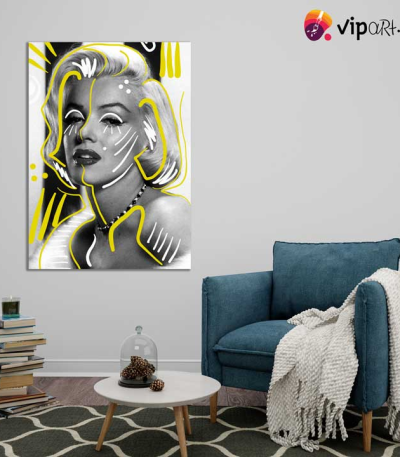 Πίνακας σε Καμβά Marilyn Line Art