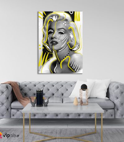 Πίνακας σε Καμβά Marilyn Line Art