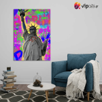 Πίνακας σε Καμβά Statue Of Liberty Graffiti