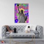 Πίνακας σε Καμβά Statue Of Liberty Graffiti